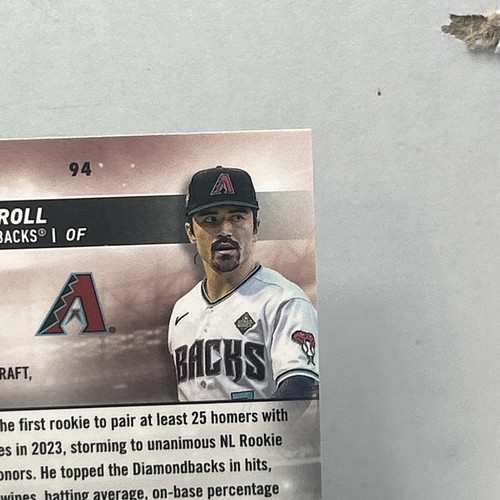 2024 Stadium Club Chrome Green Refractor #94 Corbin Carroll - Diamondbacks - Picture 8 of 10