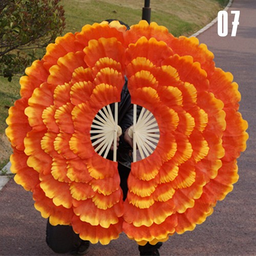 1x Peony Flower Hand Fan For Dancing Play Costume Or Home Room Left /Right Hand - Picture 25 of 32