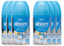Airpure Automatic Air Freshener Refill Fresh Linen 250ml x 6