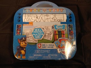 paw patrol on a roll art desk