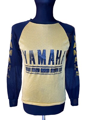 1980s Vintage Yamaha racing jersey, yellow & black nylon 1980s Vintage Yamaha racing jersey, yellow & black nylon