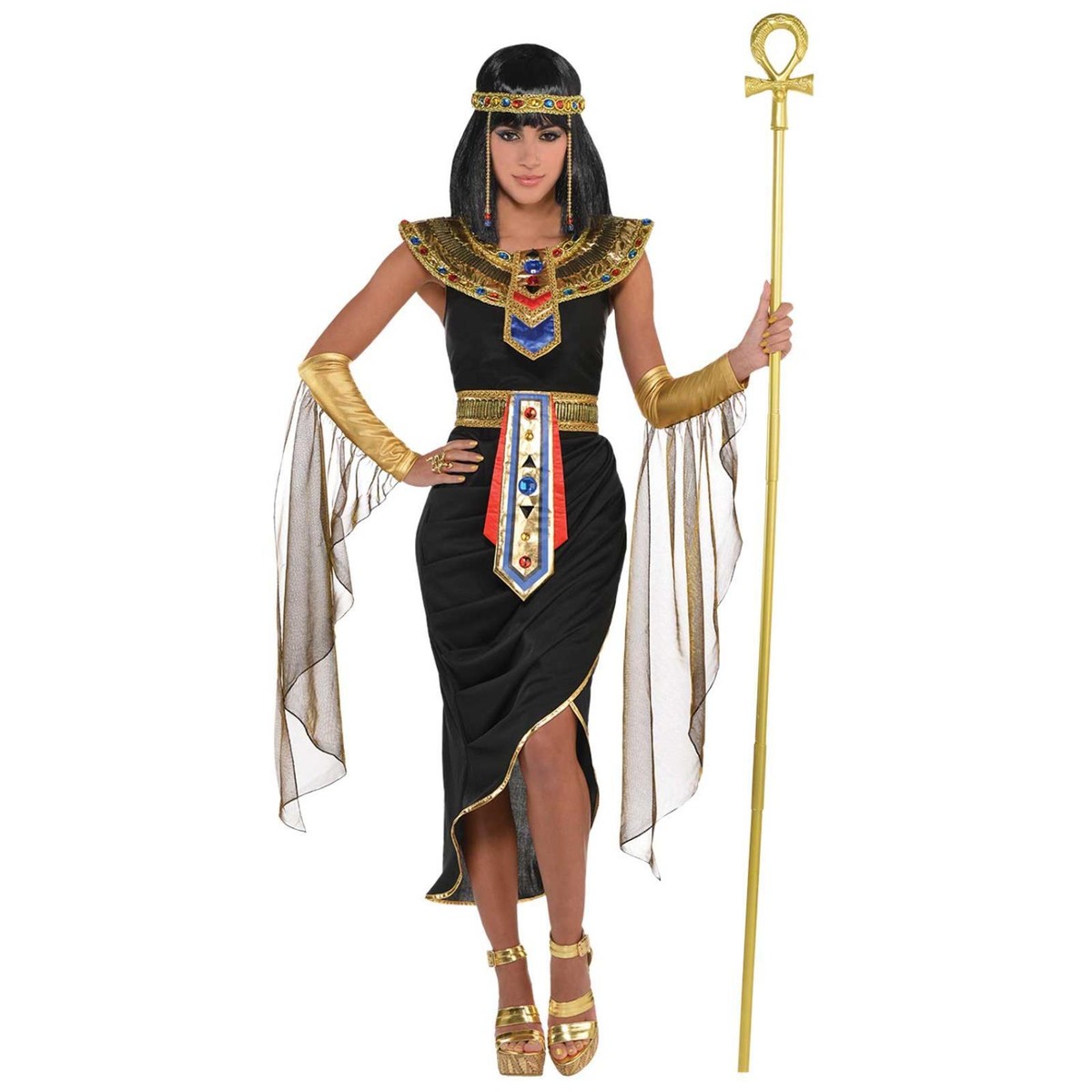 Black and gold egyptian dress outlet