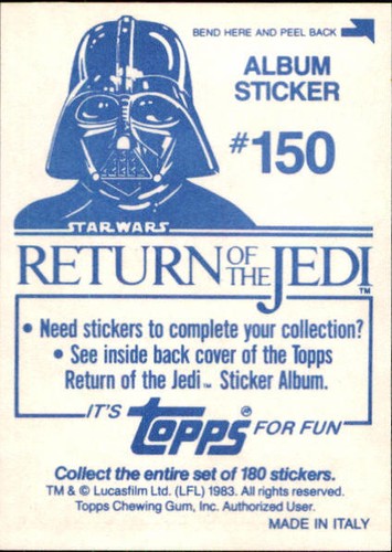Star Wars ROTJ Trading Card Sticker Album Complete Your Set You Pick 1983 Topps - Bild 295 von 355