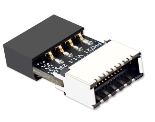 motherboard 9pin head USB2.0 To USB 3.1 Type-e Gen2 A-KEY Front Panel adapter - 第 1/6 張圖片