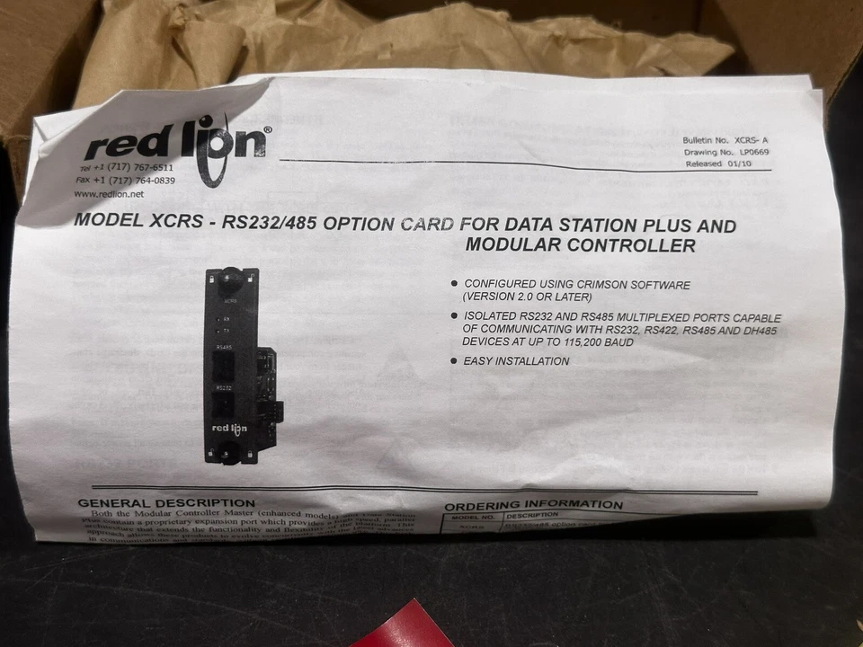 Red Lion XCRS-RS232/485 - Image 3 of 3