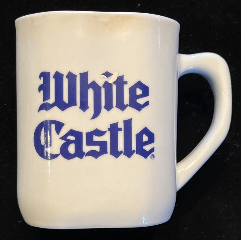 White Castle" Square"  ceramic coffee mug ,vintage, rare,  1994 (kitchen)