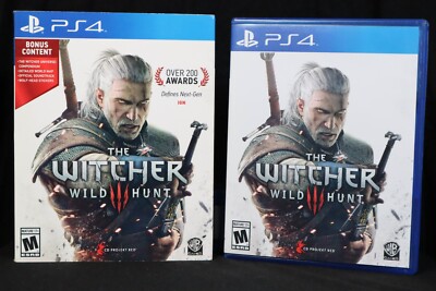 The Witcher 3: Wild Hunt (PlayStation 4 PS4) complete with bonus content