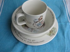 Mrs. Tiggy-Winkle Wedgwood 3 Pc Nursery Set Plate Mug Bowl Childs Dishes