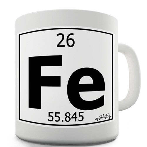 Periodic Table Of Elements Fe Iron Novelty Mug - Picture 1 of 1
