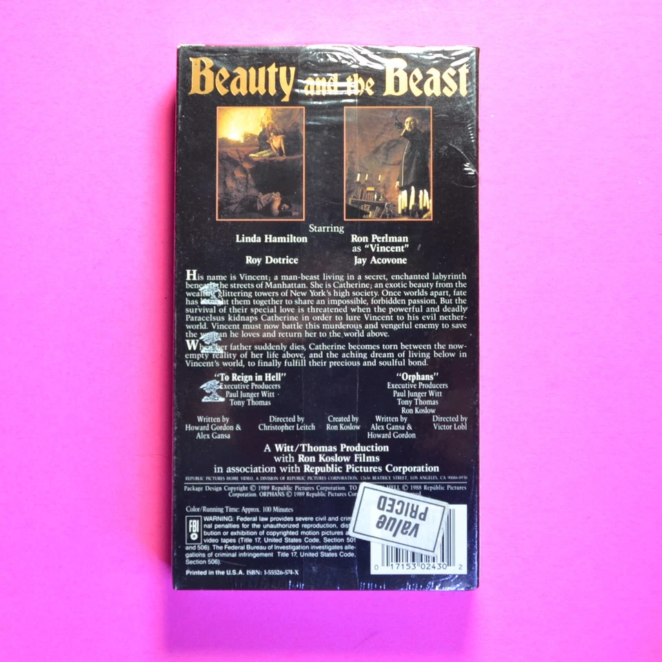 SEALED VHS TAPE, "Beauty and the Beast" Above Below and Beyond, 1989 New Video - Imagem 2 de 3