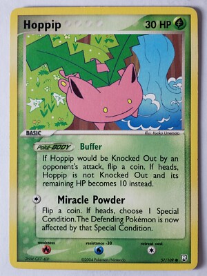 Hoppip 57/109 PL / LP - EX Team Rocket Returns Pokemon Card - $2 Combined Ship