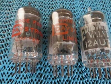 Radio tubes Three 12AU7 Two Daystron and one Ediswan BVA Tests  strong /Results