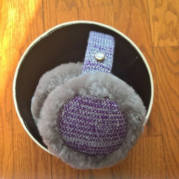 UGG Purple Sequin Wired Earmuffs | eBay