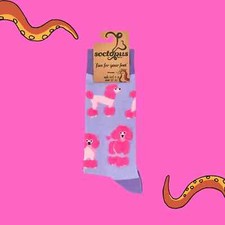SOCKTOPUS Fluffy Poodle Socks Ladies Womens Girls 4-8 Poodles Dog Mothers Day