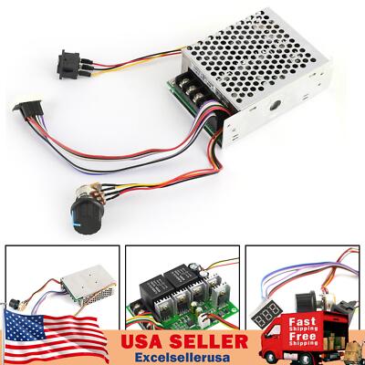 DC 10-55V MAX 60A PWM Motor Speed Controller CW CCW Reversible 12V 24V 36V UE