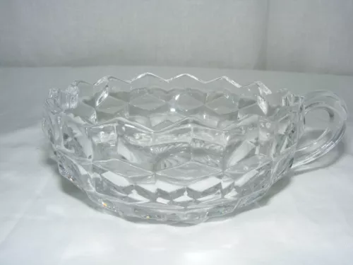 Vintage American Fostoria Clear Handled 4" Round Nappy Bowl 5 south