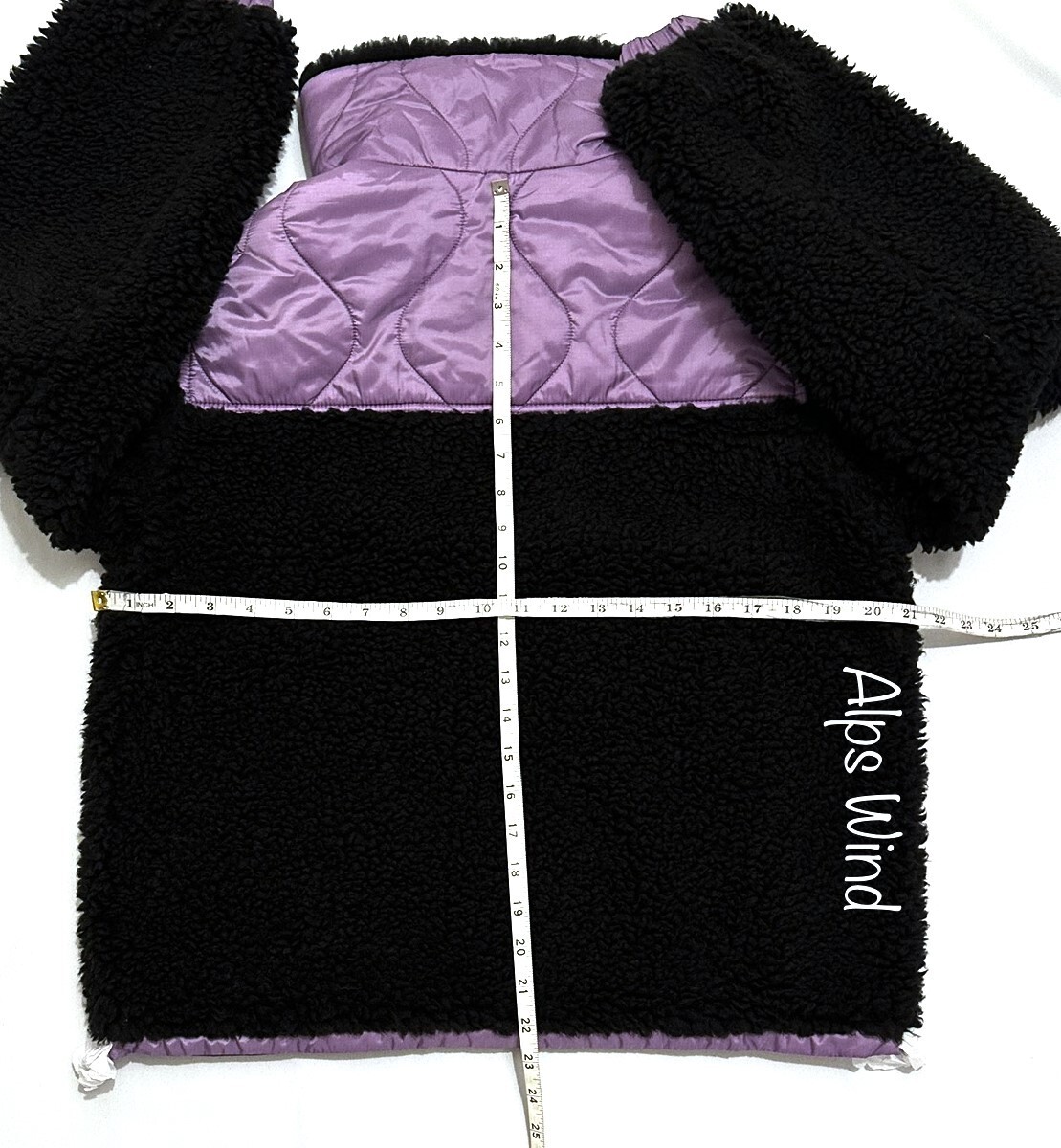 NWT Coach Quilted Sherpa Black/Purple Zip Up Jacket Size XS MSRP