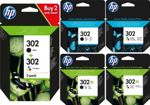 Set multipack originale HP 302 XL nero cartucce d'inchiostro cartucce stampante IMBALLO ORIGINALE NUOVO - Foto 1 di 24