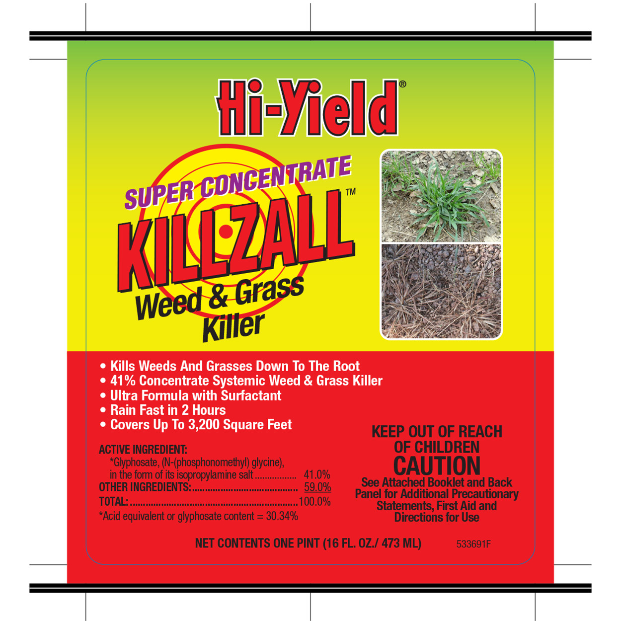 Hi-Yield KillzAll Weed & Grass Killer Super Concentrate 32 fl oz by VPG