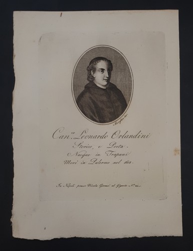 Ritratto Ortolani 1819: Leonardo Orlandini Storico e Poeta - Picture 3 of 7