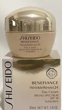 Shiseido Benefiance WrinkleResist24 Day Cream SPF18 Full Size 1.8oz / 50ml