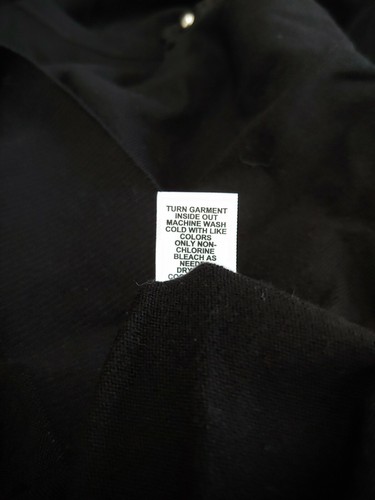 Cato Womens Cardigan Sweater 26 28 Black Ruffle Button Front 3/4 Sleeves - Picture 8 of 8