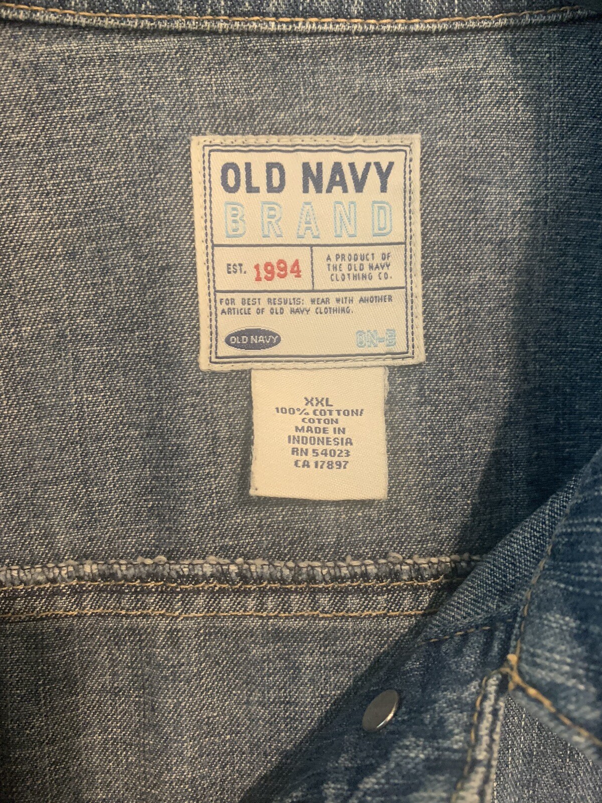 Denim Jacket Collared Button Down Front, 2 Button… - image 5