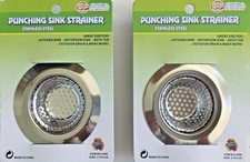 2PC Stainless Steel Perforate Wide Rim Sink Drain Strainers 2.75" Dia USA Seller