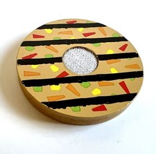 Melissa  Doug Rotisserie and Grill Wooden Replacement Veggie Burger Meat