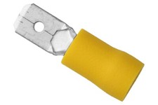 100 Pack 12-10 Gauge Male Insulated Quick Disconnect Terminals .250