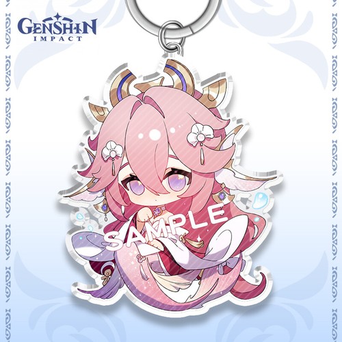 Genshin Impact Anime Bag Pendant Acrylic Keychain Cosplay Keyring Cartoon Gift - 第 2/26 張圖片