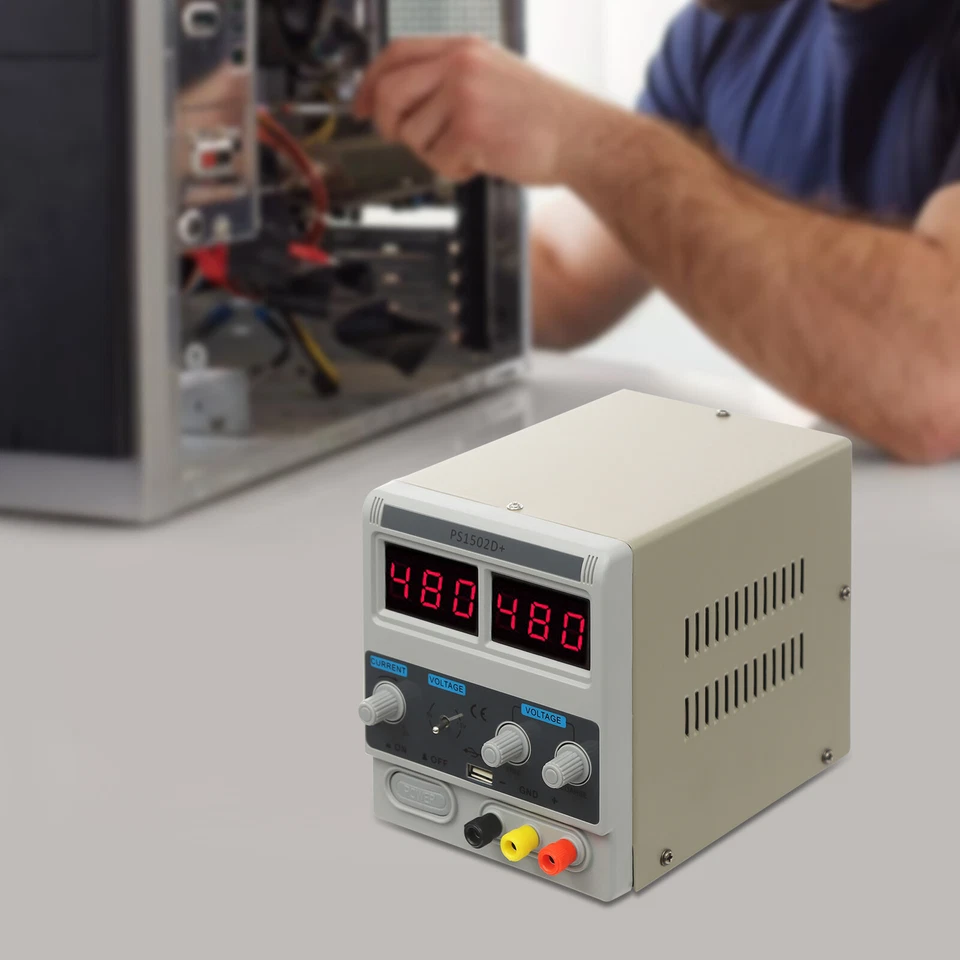 DC Labornetzgerät Regelbar Verstellbar Stromversorgung Stabilisiert Netzteil 15V - Bild 2 von 4