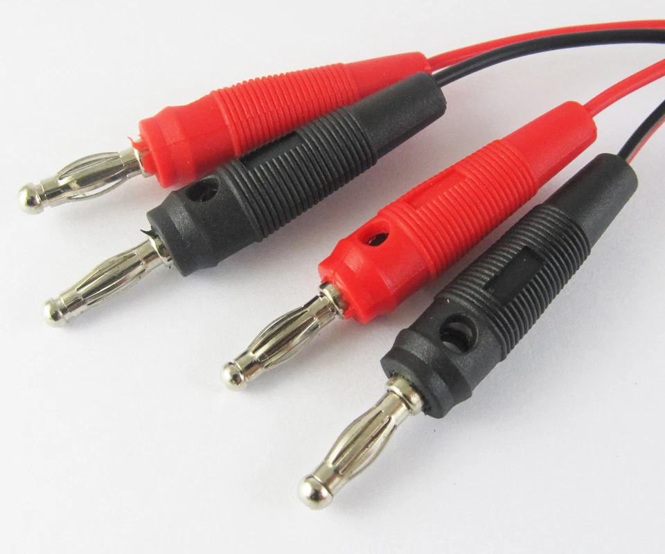 4 sets 1M/3.3ft 4mm Banana Plug to Banana Plug Dual 4mm Banana Plug Test Cable - Image 3 of 4