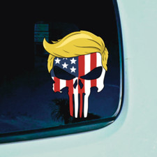Punisher Trump Vinyl Donald Trump Sticker Skull Trump Car Decal
