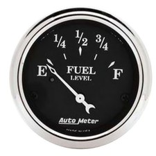 Autometer 1717 Old-tyme Black Fuel Level Gauge 2-116 240 Ohm Empty To 33
