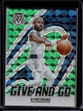 2023-24 Panini Mosaic #8 Kyrie Irving Give and Go Mosaic Green