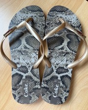 Coke Damen Zehentrenner Sandalen Gummi Tiermu...