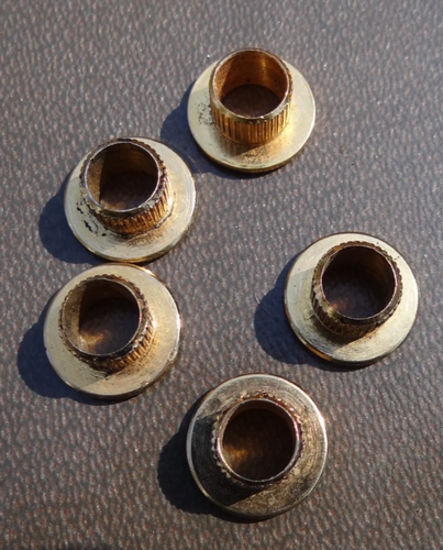 5 Vintage 1976 Kluson Sealfast Gold Ferrules 5/16  Gibson Johnny Smith - Picture 4 of 12