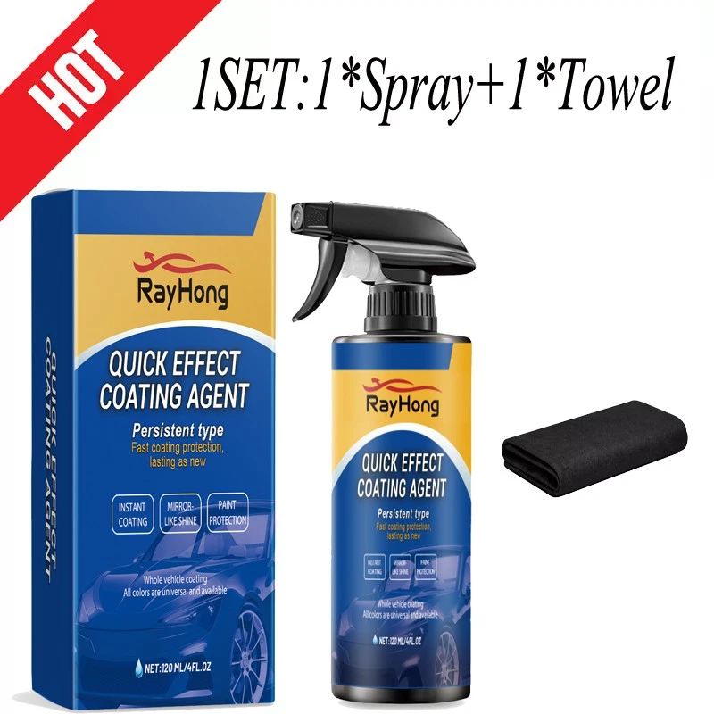 Spray de revestimento de carro, agente de revestimento de efeito rápido, esmalte de cera de arranhão de carro líquido