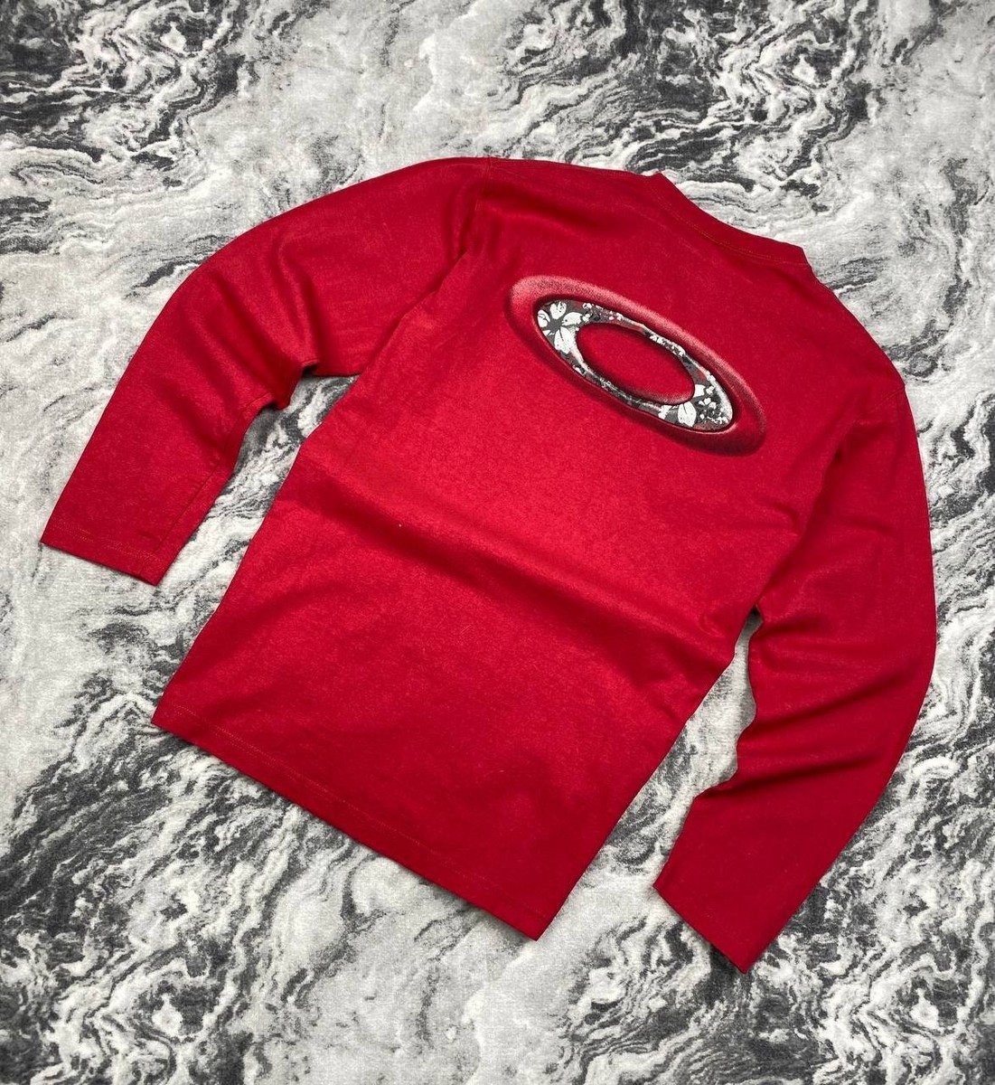 Vintage Oakley Long Sleeve T Shirt Big Logo 00s Men Size XL Red | eBay