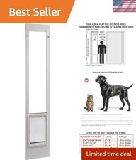 Stylish White Aluminum Pet Door with Adjustable Height for Ultimate Convenience