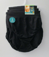 Vanity Fair brief Panties Beyond Comfort hi-cut 3 pair size 8/XL black