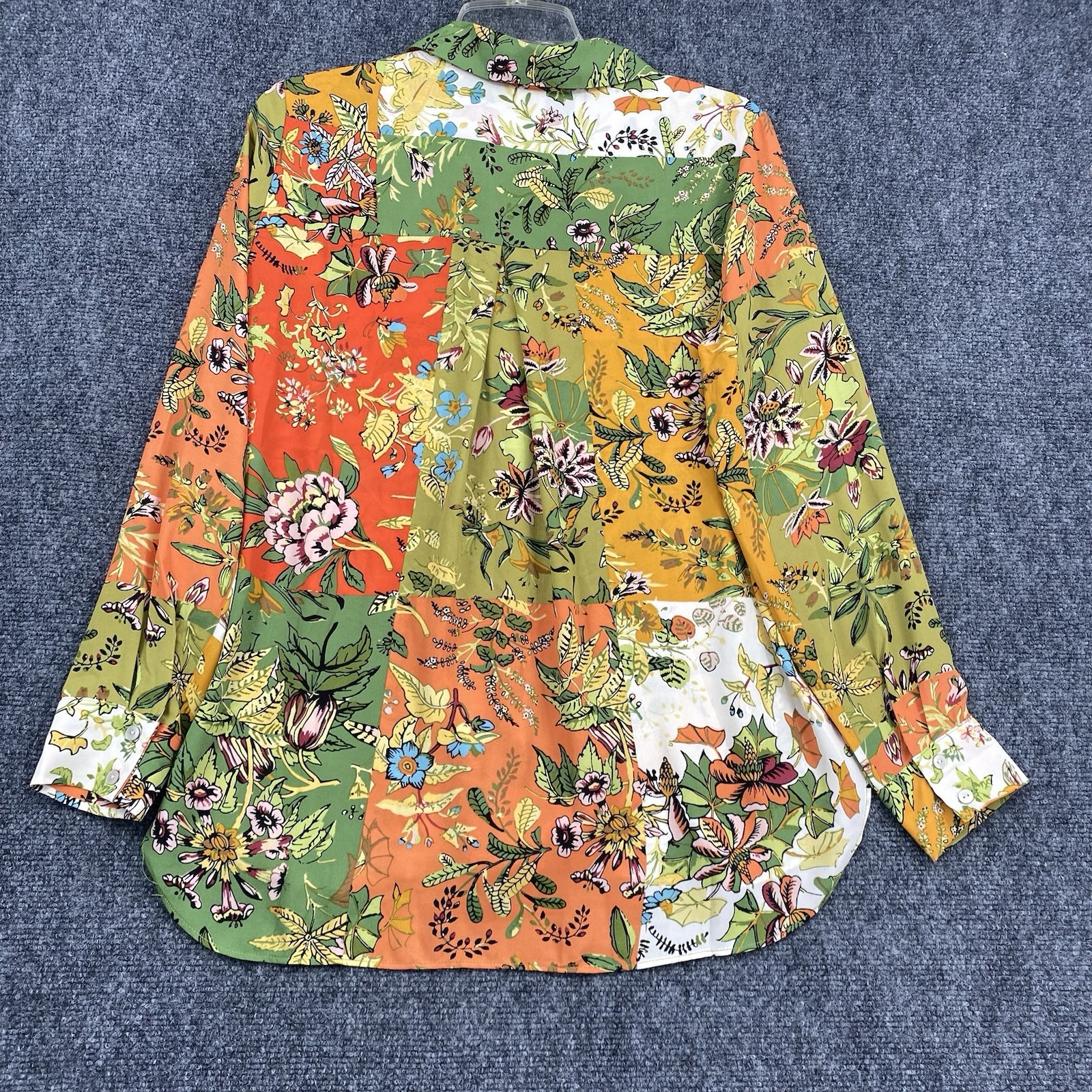 Rose + Olive Multicolored Floral Patchwork Button… - image 9