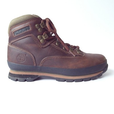 Timberland Euro Hiker Brown Leather Boots Women's 8M Lug Sole Gorpcore Grunge