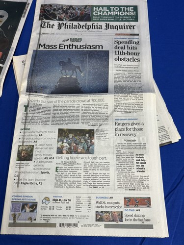 PHILADELPHIA EAGLES 2018 Super Bowl Champs FULL Newspaper INQUIRER Commemorative - Bild 16 von 21