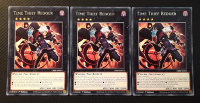 Yu-Gi-Oh! 3x Time Thief Redoer, CRBR-EN014, Rare, 1. Edition, Englisch, NM