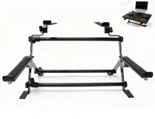 Portable DJ laptop stand; adjustable tilt angle and width, anti-slip design, ...