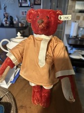 Vintage Steiff Red Alfonzo Replica Teddy Bear 1988 Limited Ed 13"