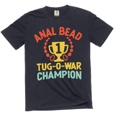 #ad #ad Funny Anal bead tug o war Champion T shirt Humorous adult Tee shirt $20.56