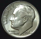 1964-D 10C Roosevelt Dime BU 90% Silver 26owt0306-1